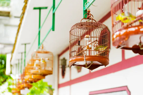 Birdcage on bird park in Hong Kong — Stock Photo, Image
