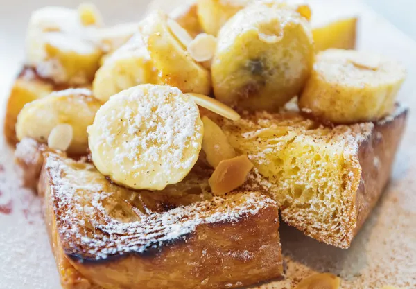 French Toast mit Banane — Stockfoto