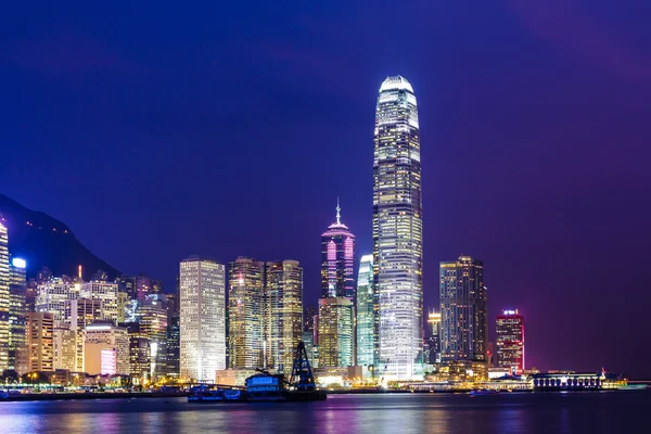 Hong kong stad på natten — Stockfoto