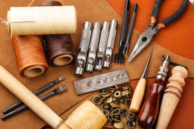 Craft tool for leather accessories clipart