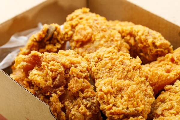 Fried chicken take away — Stock Photo, Image