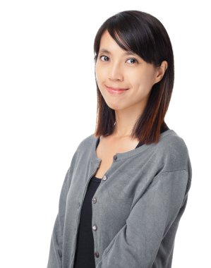 Asyalı kadın gülümseme ile