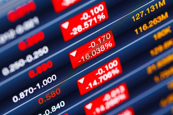 Decreasing of stock market — Stock Photo, Image