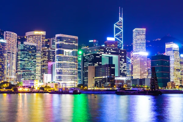 Widok miasta hong kong nocą — Zdjęcie stockowe