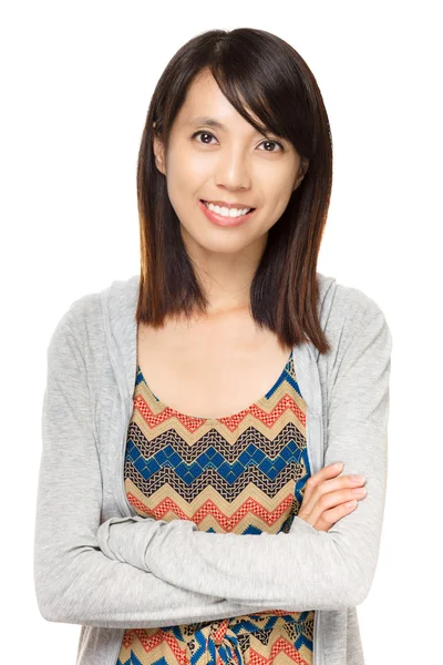 Jeune asiatique femme sourire — Photo