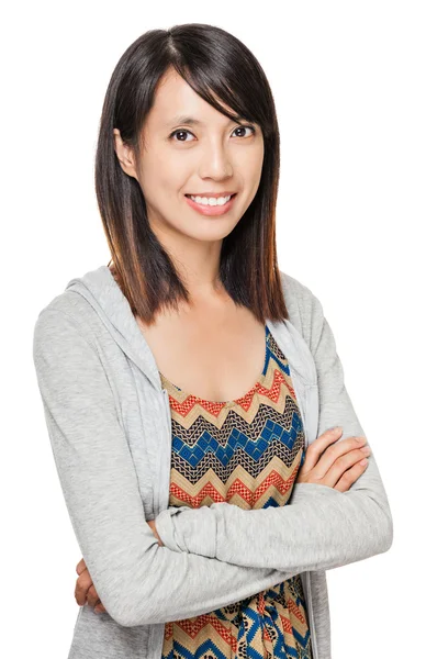 Fiatal ázsiai nő mosoly — Stock Fotó
