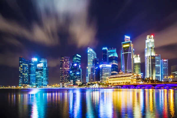 Singapore skyline at night — Stock Photo, Image