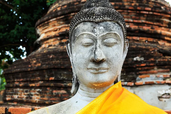 Bouddha ancien à Ayuthaya, Thaïlande — Photo