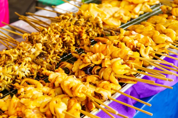 Thai style roasted stick on street — Zdjęcie stockowe