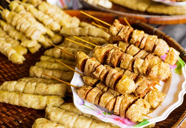 Grilled food on food market in Thailand — Stock Photo, Image