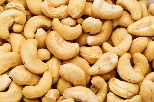 Frische Cashewnüsse Hintergrund — Stockfoto