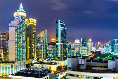 Bangkok gece manzarası
