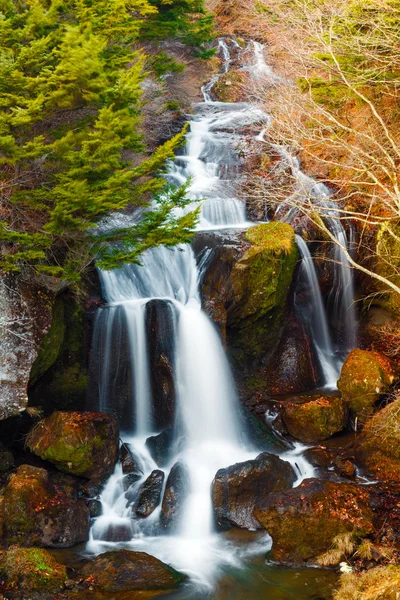 Wasserfall im Herbstwald — Stockfoto