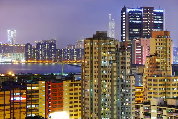 Druk gebouw in hong kong — Stockfoto