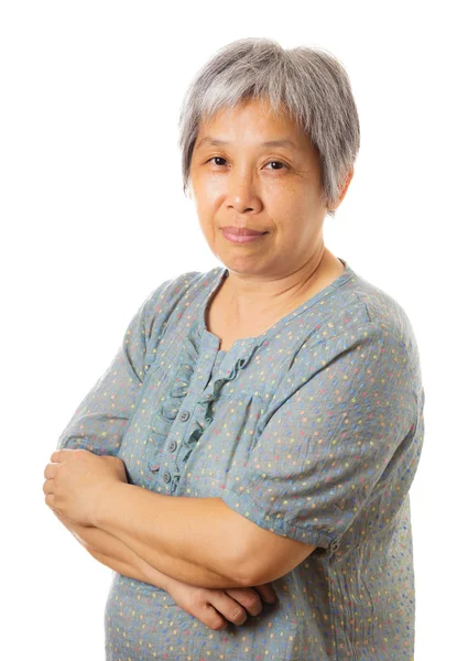 Asiática vieja mujer retrato —  Fotos de Stock