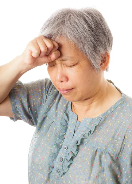 Mujer asiática dolor de cabeza —  Fotos de Stock