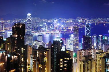 Hong Kong Şehri ufuk çizgisi