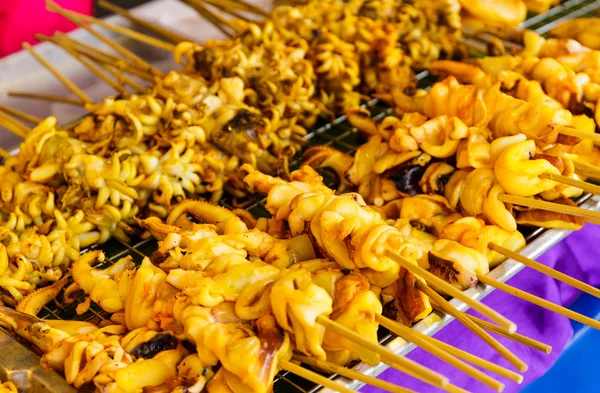 Thai style roasted stick on street — Stock Photo, Image