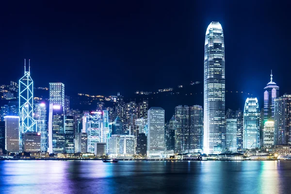 Hong Kong landmark at night — Stock Photo, Image