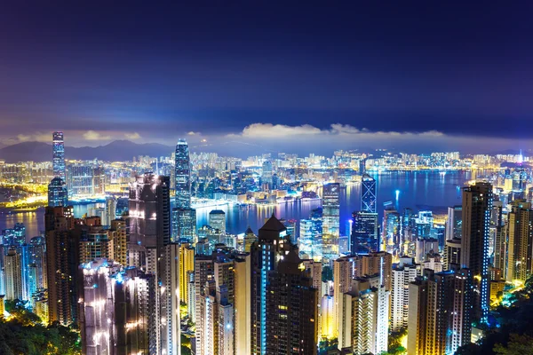 Stadtbild in Hongkong vom Gipfel — Stockfoto