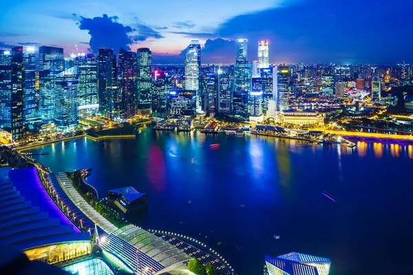 Singapore's nachts — Stockfoto