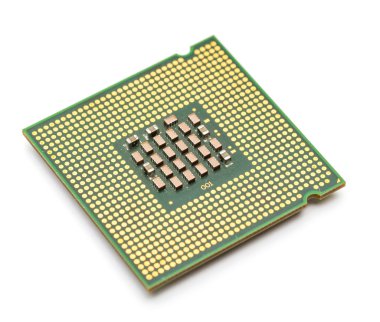 Beyaz arka plan üzerinde izole cpu