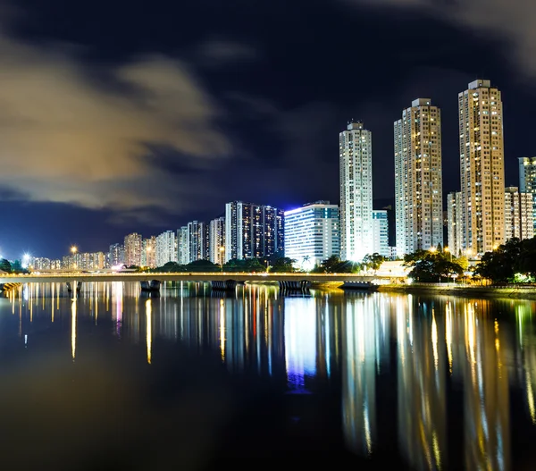 Hongkong på natten — Stockfoto