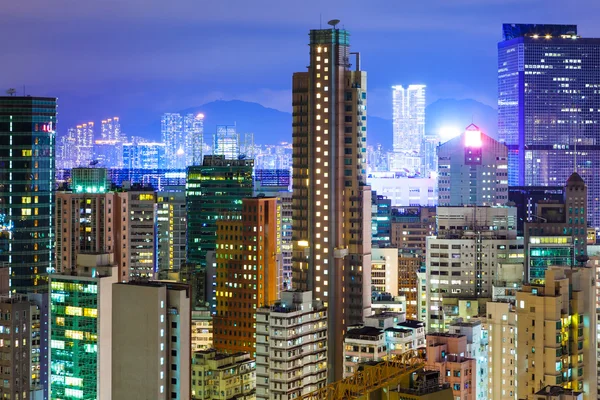 Hong Kong à noite — Fotografia de Stock