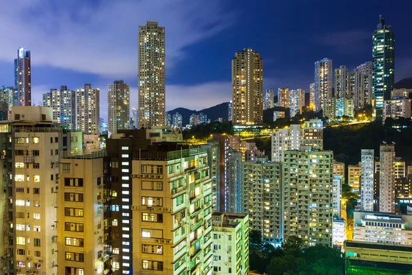 Hong Kong 's nachts — Stockfoto