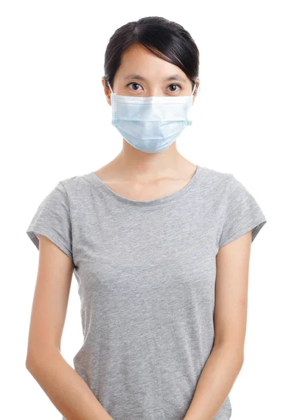 Asian woman with face mask — Stock Photo, Image