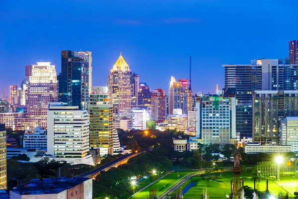 Bangkok Skyline bei Nacht — Stockfoto