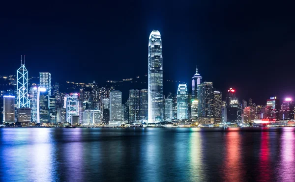 Hong Kong město v noci — Stock fotografie