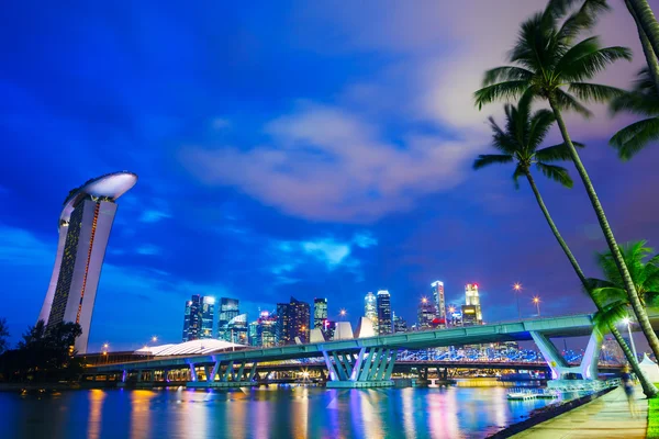 싱가포르 도시의 스카이라인 — 스톡 사진