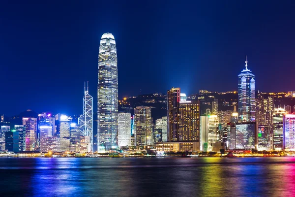 Hong kong ciudad por la noche — Foto de Stock