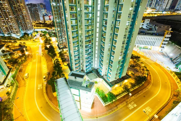 Building in Hong Kong at night — Stock Photo, Image