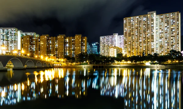 Budownictwie mieszkaniowym budynku w hong Kongu — Zdjęcie stockowe