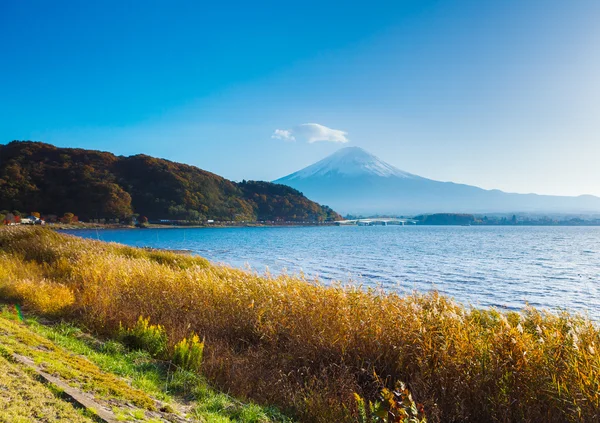 Mt. Fuji and lake — Stock Photo, Image