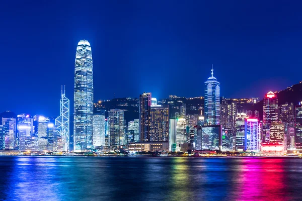 Hong Kong skyline at night — Stock Photo, Image