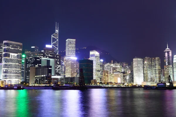 Hong kong vista nocturna — Foto de Stock