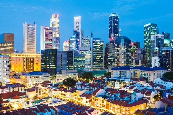 Singapore città di notte — Foto Stock