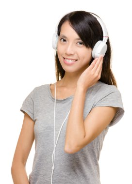 Asyalı kadın zevk müzik