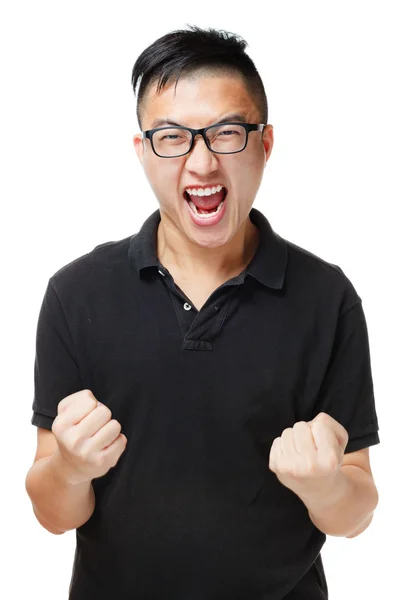 Asian man feeling excited — Stock Photo, Image