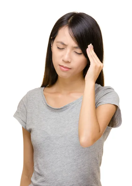 Asian woman have seriously headache — Stock Photo, Image