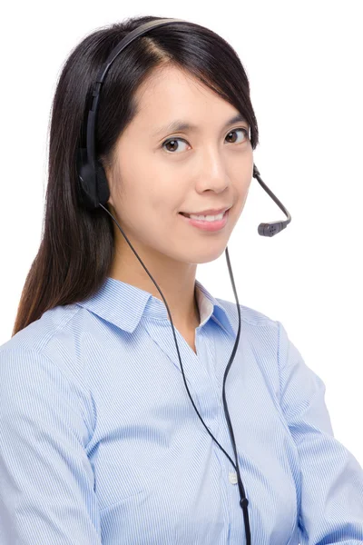 Asian female customer service — Stock Photo, Image