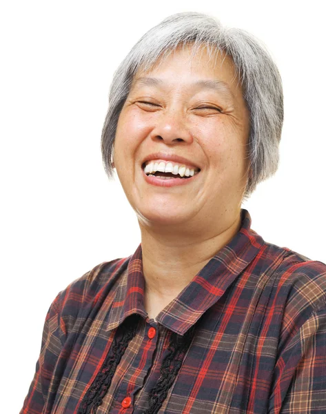 Ásia idade mulher sentir feliz — Fotografia de Stock