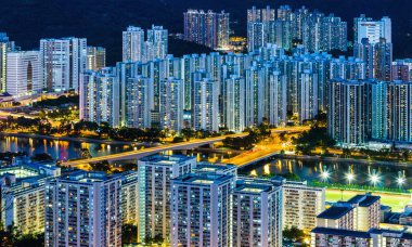 hong Kong'da bir yerleşim bölgesi