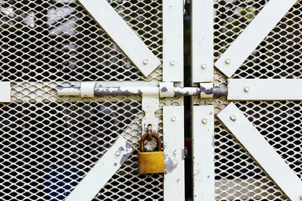 Porta in metallo con serratura — Foto Stock