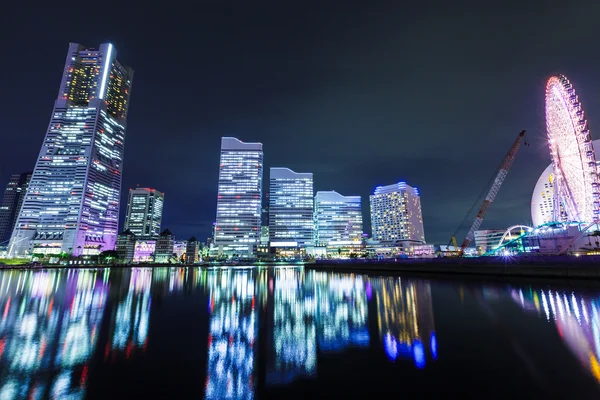 Yokohama city skyline Japánban — Stock Fotó