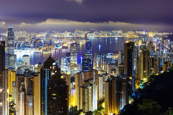 Hong kong panorama z vrcholu — Stock fotografie