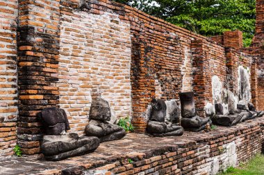 satır kırık Buda, ayuttaya, Tayland